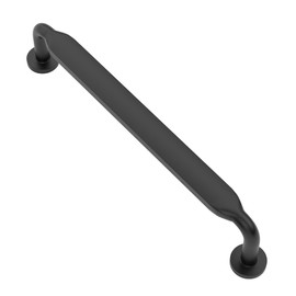 Alzassbg 10 Pack Matt Black Cabinet Handles, 5 Inch(128mm) Hole Centers Arch Modern Cabinet Pulls Kitchen Cabinets Hardware for Cabinets and Drawers AL3503MB