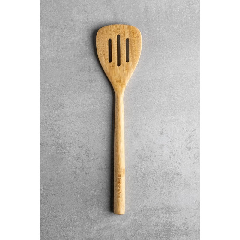 KitchenAid KQG602OHBBE Bamboo Slotted Turner, 32.5 cm