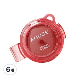 AMUSE Powder Lip & Cheek 4g, 6 pieces, 02 Cherry Blossom Rose / AMUSE 파우더 립 앤 치크 4g, 6개, 02 벚꽃 장미