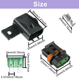 HAAMNING7 6 Pcs Waterproof ATC/ATO Fuse Holder Assembly Splice, 12V Inline Holder 12AWG 15A/20A/30A/40A Fuses, for ATC/ATO Fuse, Automotive, Marine, Heavy Duty Bus Power System