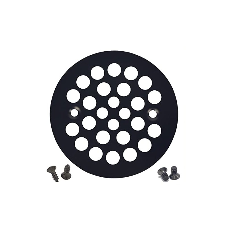 4-1/4" Round Shower Grate Drain Strainer Replacement Cover Matte Black