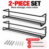 Wall-Mounted Spice Rack for Kitchen Storage – 2-Piece Metal Organizer