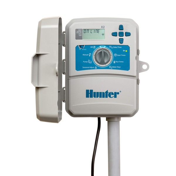 HUNTER X2-400 4-Station Sprinkler Timer Controller w/Plug Wi-Fi Ready