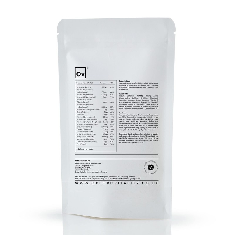 Ov Oxford Vitality Multivitamins for 11-18 Year Olds (120)