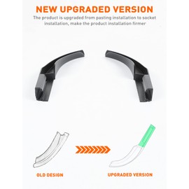 Savadicar Savadicar Upgraded Version Rain Gutter Extensions, Roof Hardtop ABS Rain Groove Diverter, Rainwater Deflector Compatible with 2018-2024 Jeep Wrangler JL 4xe & Gladiator JT, Exterior Accessories, Black