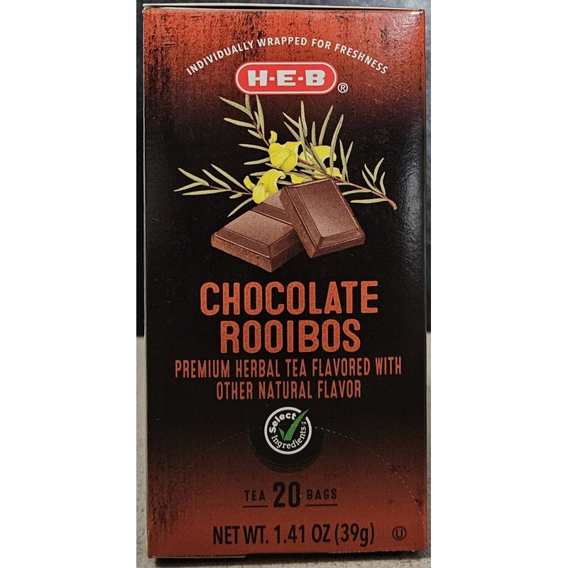 HEB Chocolate Rooibos Herbal Tea With Chicory - 20 Bags