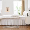 MEILA Wrap Around Bed Skirt Three Fabric Sides Elastic Dust