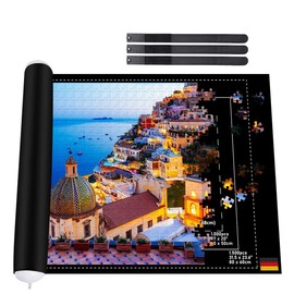 Collectix Tapete enrollable de fieltro de alta calidad, antideslizante y hermosamente suave, almacenamiento de rompecabezas 3 en 1 para 500, 1000 y 1500 piezas, ahorro portátil, soporte y soporte