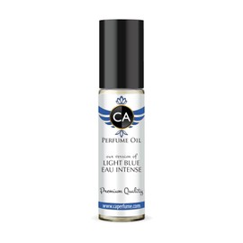 CA Perfume Impression of Light Blue Eau Intense for Men Eau De Parfum Woody Aquatic Scent Long Lasting Cologne for Men Travel Size TSA Ready for Day and Night Wear 0.33 Fl Oz 10ml