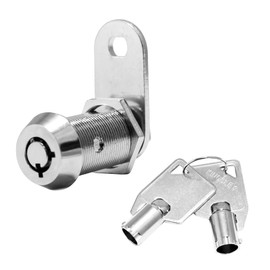 Kingsley Tubular Cam Lock With 1-1/2" Cylinder - Chrome Finish, Keyed Alike, RV Replacement, Camper, Cabinet, ATM, Vending Machine, Tool Box, File Cabinet, Arcade