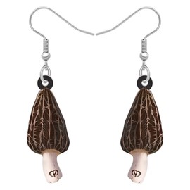 DUOWEI Cute Acrylic Mushroom Earrings Dangle Aesthetic Gifts for Women Teenager Girls, Acrylic, No Gemstone