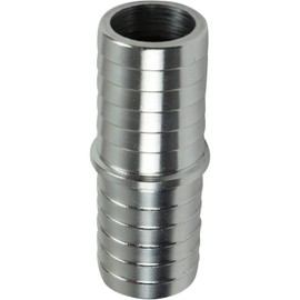 ICT Billet 3/4" to 3/4" Inch Hose Barb Splice Coupler Repair Fitting Adapter Connector Radiator Coolant Intercooler Heat Exchanger Fluid Designed & Manufactured in USA Bare Aluminum AN627-12A