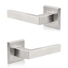 Probrico Passage Door Handles Satin Nickel Handles Lever On Square
