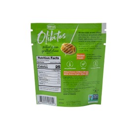Olibites Pitted Green Grilled Olives (10 - 1oz Packs) - Fresh, Antioxidant-Rich Green Olives Marinated with Extra Virgin Olive Oil - No Preservatives, Vegan, Gluten Free, & Not Pasteurized - 0 Net Carbs (1 oz)