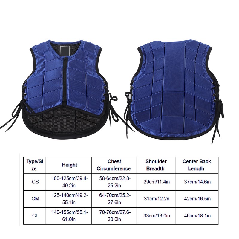 Kids Equestrian Vest Foam Padded Safety Horse Riding Protective Gear