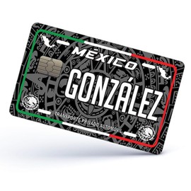 Gonzalez Credit Card Skin Cover Vinyl Stickers (4 Pack) -Mexican Decal Mexico Car Plate Adhesive Gonzalez