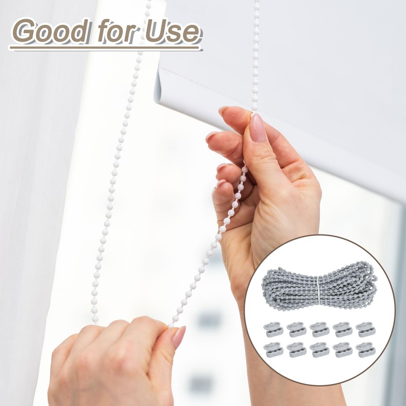 sourcing map Curtain Beaded Chain Cord, 10 Meter/10.9 Yards Roller