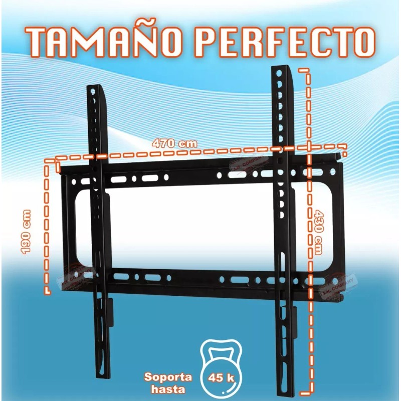 J.H. Company Soporte Metalico Fijo Pantalla Panel Tv 26 A