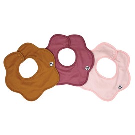 Tiny Twinkle Roundabout Drool Bibs 3 Pack - 360 Rotating Waterproof and Absorbent Teething Baby Bibs (Cinnamon Set 3-Pack)