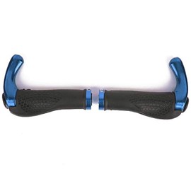 Keenso Absorption Ergonomic Bicycle Handle, Bicycle Handlebar Cover Mountain Bike Road Bike Lock on Handle Handlebar Grip Kit (Blue) Bicycle and Spare Parts