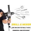 10-Amp Corded 5/8" Heavy Duty Drill Mixer Set, Mixing Drill