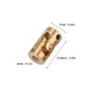 2-Pack Universal Joint Shaft Coupler, Copper DIY RC Model Motor