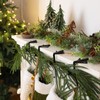 Vicenpal 4 Pcs Fireplace Stocking Garland Hanger for Mantel 2