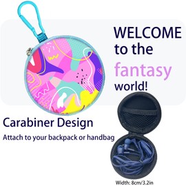 GOGOSINIS Kids Earbuds for School - Wired Earbuds with Case, Stereo Sound, Multiple Small Silicone Ear Tips with Mini Carabiner - Dopamine Style Design (Dopamine)