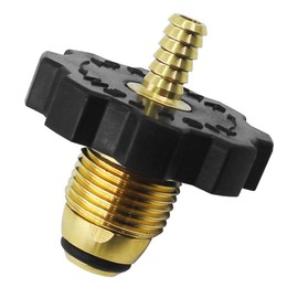 ANPTGHT Adaptador de montaje de gas propano POL de nariz suave, rosca de tubo macho de 1/4 pulgadas x punta suave de flujo completo POL. Adaptador de enchufe de propano – latón macizo