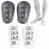 Pack of 4 Mini Shin Pads for Football, 10 x