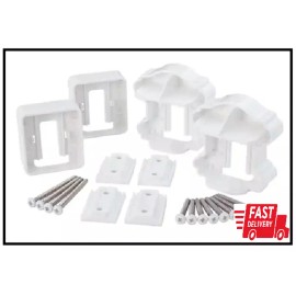 Fiberon Armorguard Classic White Plastic Line Rail Hardware Kit