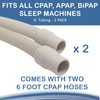 Roscoe Medical Universal CPAP Hose, 6 Feet(2 Pack), Easyflex Lightweight