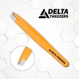 Delta Tweezer Eyebrow Tweezers for Women Hair Tools | Pinzas Para Cejas & Professional Precision Tweezers for Ingrown Facial Hair Remover, Esthetician Supplies | Beauty & Personal Care (1, Orange)