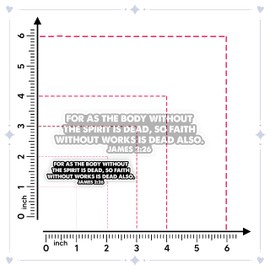 James 2:26 KJV Sticker - Walk The Faith Bible Verse Faith Decal for Laptop, Notebook, Journal, Scrapbook, Christian Stickers, Bible Verse Stickers, Christian KJV Scripture