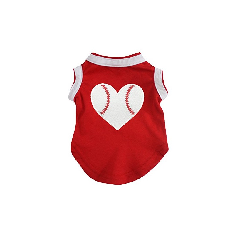 Petitebella - Camisa de béisbol para cachorros, diseño de corazón