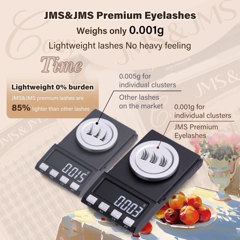 JMS&JMS Lash Clusters Kit Natural Cluster Lashes Invisible Band with