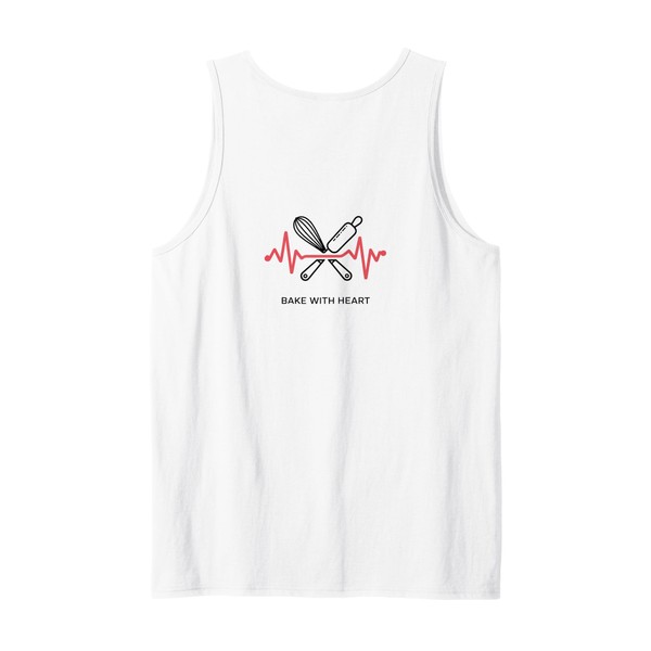 Bake with Heart Whisk and Rolling Pin Pulse Tank Top