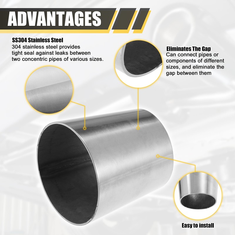 X AUTOHAUX 2pcs Car Mandrel Exhaust Elbow Pipe Concentric Reducer