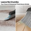 JOYMOOP Black Broom and Dustpan Set, Upright Angle Design with