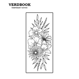 VERDBOOK Waterproof Temporary Tattoos: 2-Sheet Tattoo Kit with Realistic Body Stickers, Semi-Permanent Tattoos for Adults Lasting 7-15 Days – Safe for Men & Women, Ascendant Spike