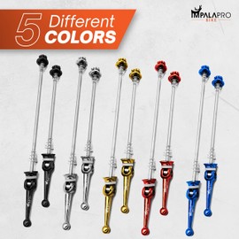 IMPALAPRO Bike TITANIUM Bike Quick Release Skewers Ultralight for MTB or Road Bike Wheels - Quick Release Bike Wheel Nuts - Quick Release Bolts - Bicycle Wheel Nuts - wheel spacers (Blue)