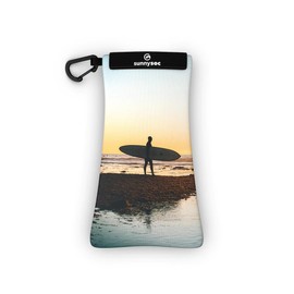 GOGGLESOC Sunnysoc Sunglasses Bag with Cleaning Cloth and Carabiner (Wave Rider, One Size)