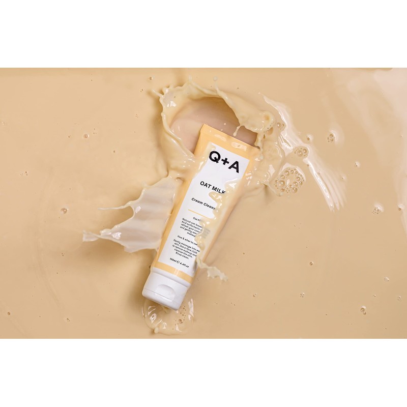 Q+A Oat Milk Cream Cleanser, a Moisturising Face Cleanser Formulated