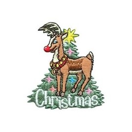 Christmas Old School Throwback (Rudolph) Red Nosed Reindeer Classic Iron-on Patch