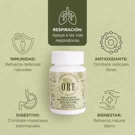 Aceite De Oregano Ore, 65 Capsulas C/u Kit 2 Frascos