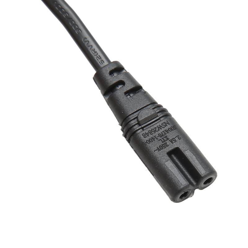 IEC320 C14 to C7 Cord Male to Female Power Adapter