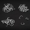 INKNOTE 270 Pcs of 3 Sizes Galvanized Hog Rings Assortment