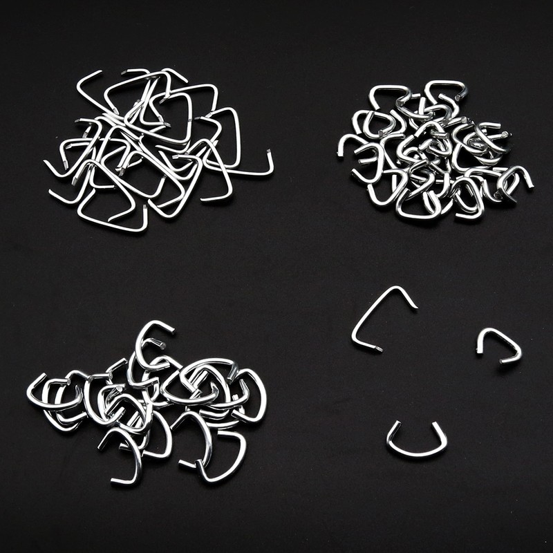 INKNOTE 270 Pcs of 3 Sizes Galvanized Hog Rings Assortment