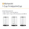 KitchenArt 1 Cup Tri Adjust A-Cup, Easy Pour Adjustable Measuring