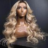 Ombre Light Ash Blonde Lace Front Wig Human Hair 210%
